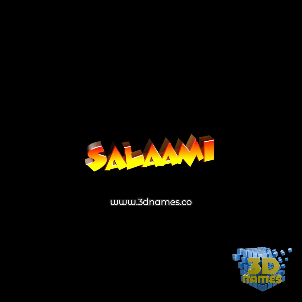 salaami in Black Background style - 3D name wallpaper
