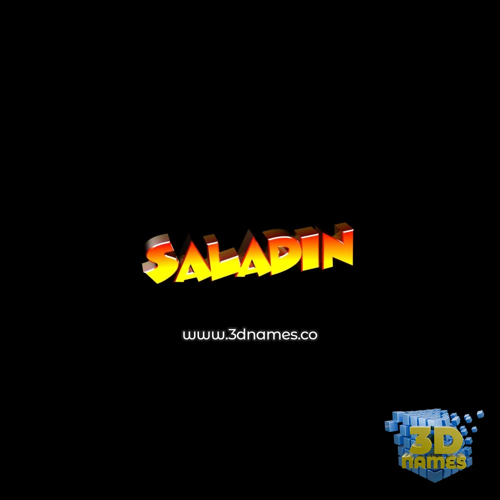 saladin in Black Background style - 3D name wallpaper
