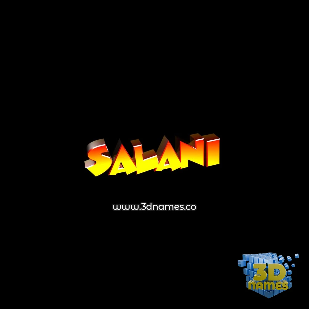 salani in Black Background style - 3D name wallpaper