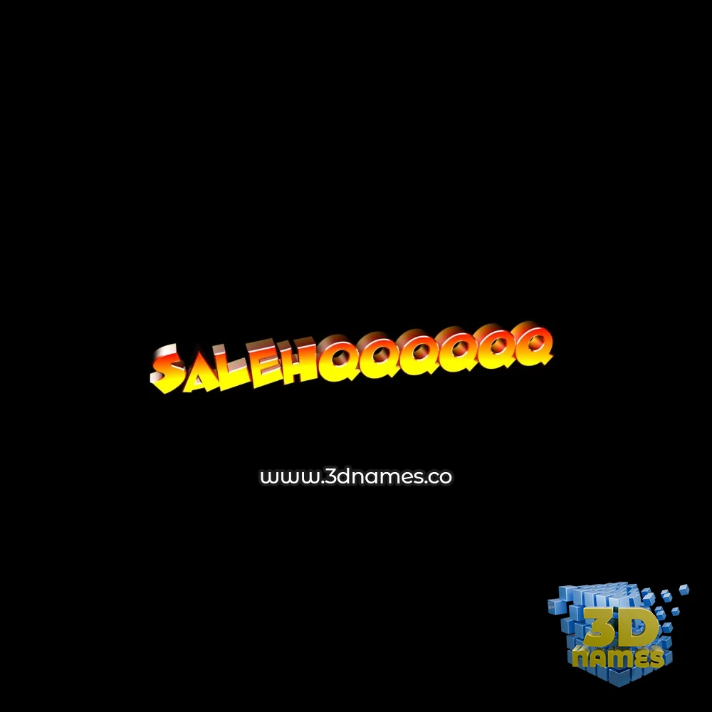 salehqqqqqq in Black Background style - 3D name wallpaper