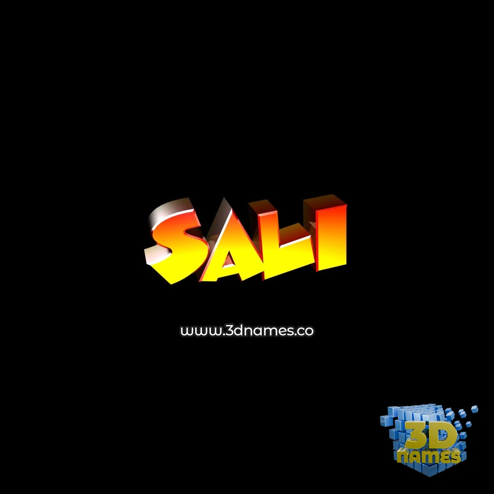 sali in Black Background style - 3D name wallpaper