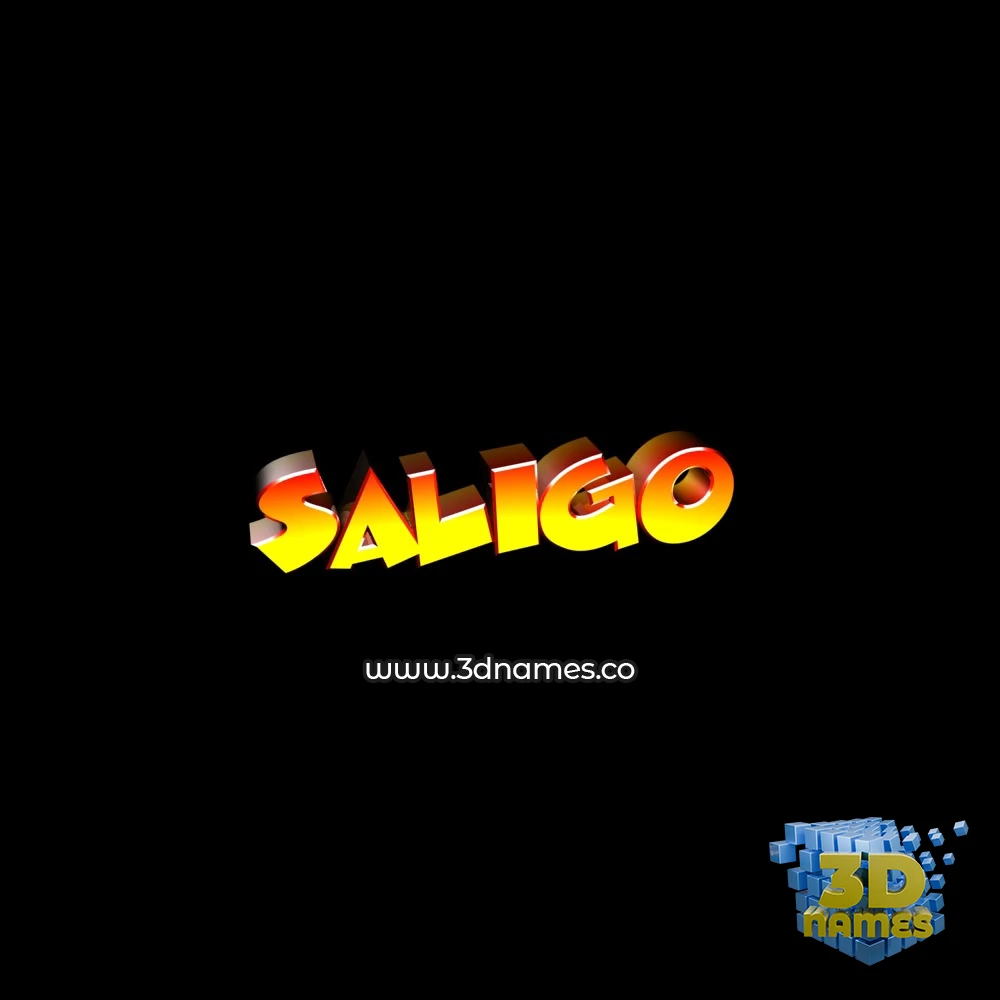 saligo in Black Background style - 3D name wallpaper