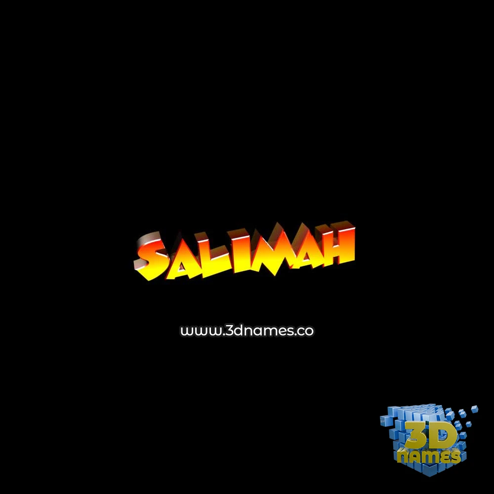 salimah in Black Background style - 3D name wallpaper
