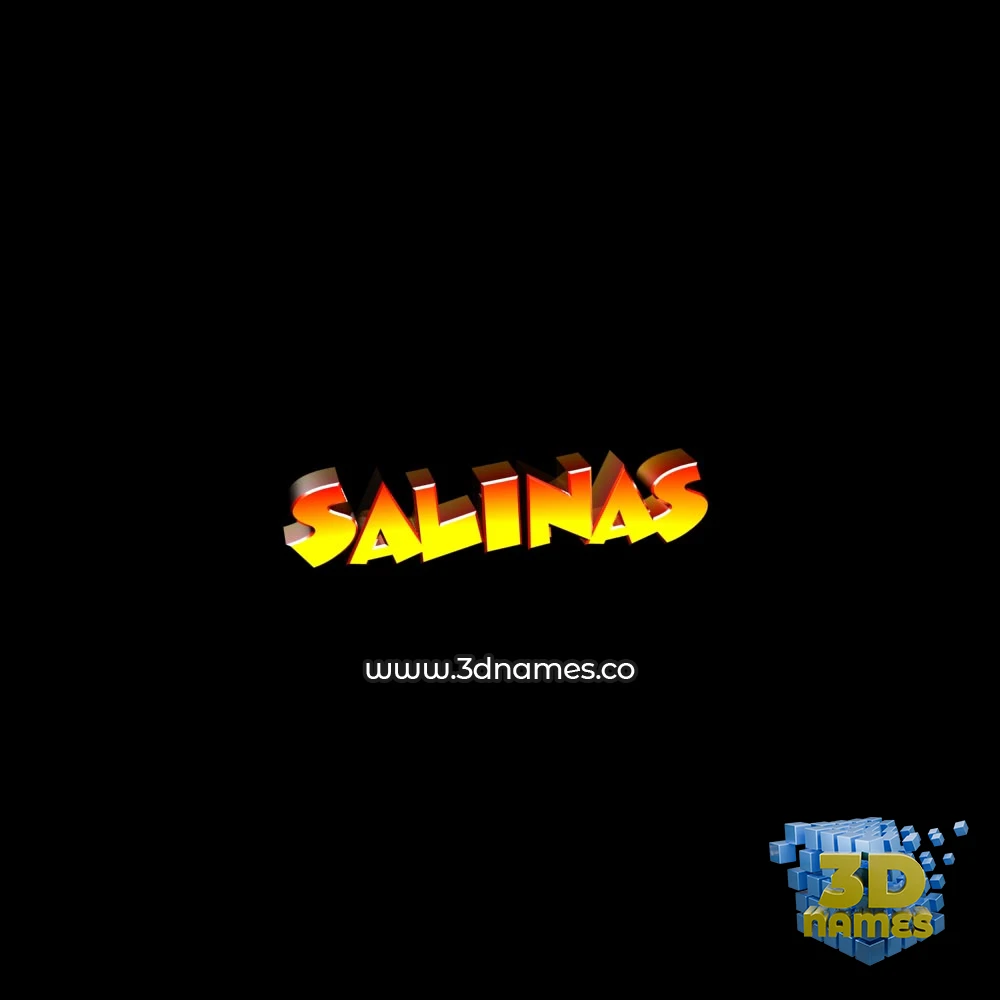 salinas in Black Background style - 3D name wallpaper