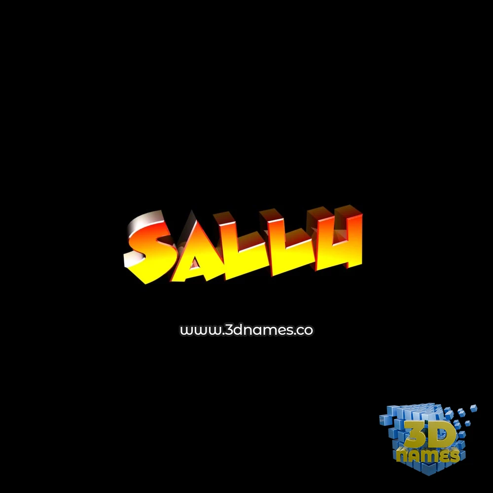 sallu in Black Background style - 3D name wallpaper