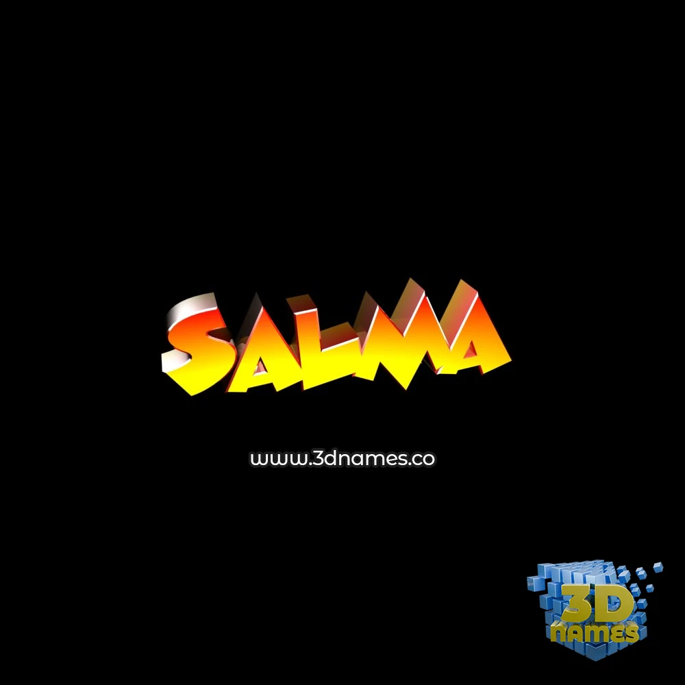 salma in Black Background style - 3D name wallpaper