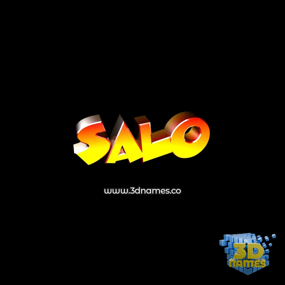 salo in Black Background style - 3D name wallpaper