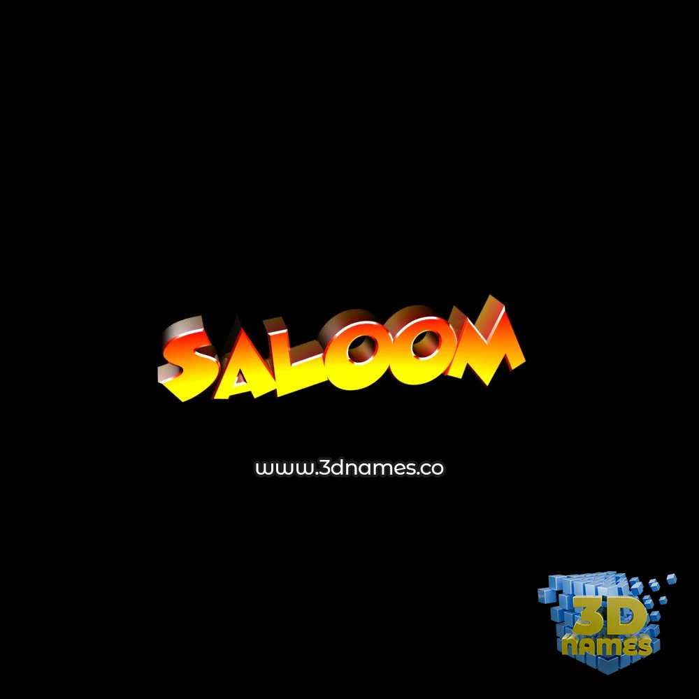 saloom in Black Background style - 3D name wallpaper