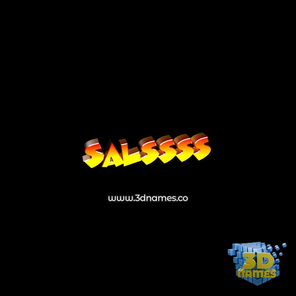 salssss in Black Background style - 3D name wallpaper