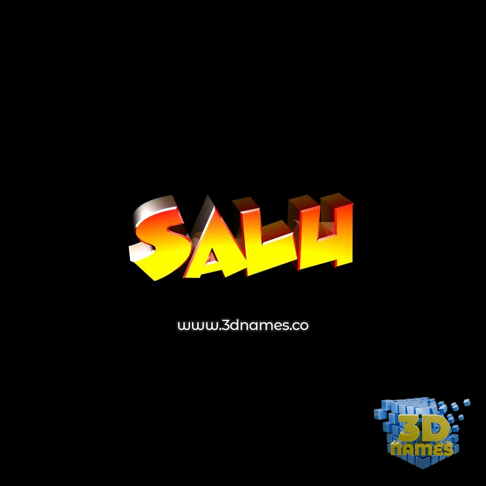 salu in Black Background style - 3D name wallpaper