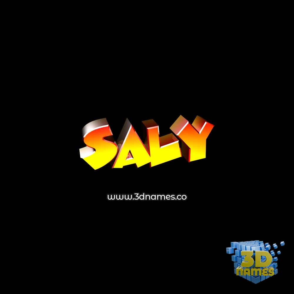 saly in Black Background style - 3D name wallpaper