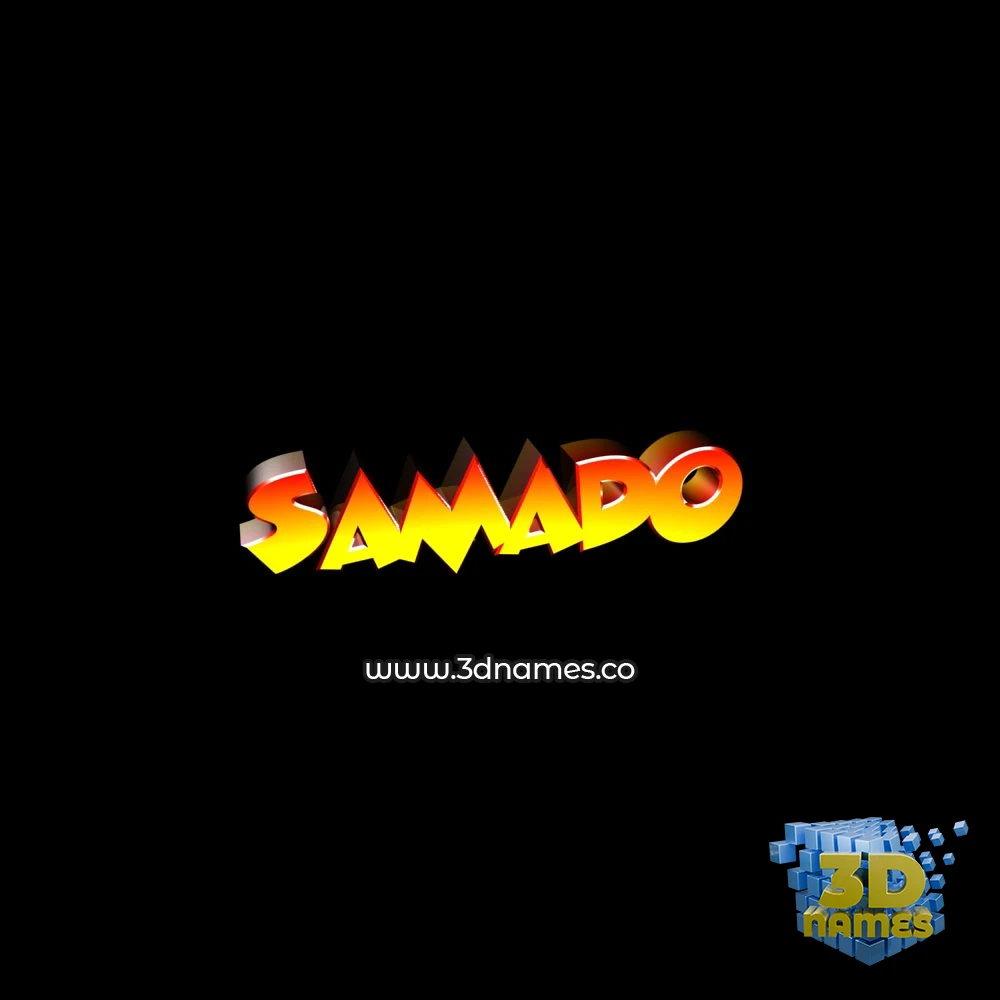 samado in Black Background style - 3D name wallpaper