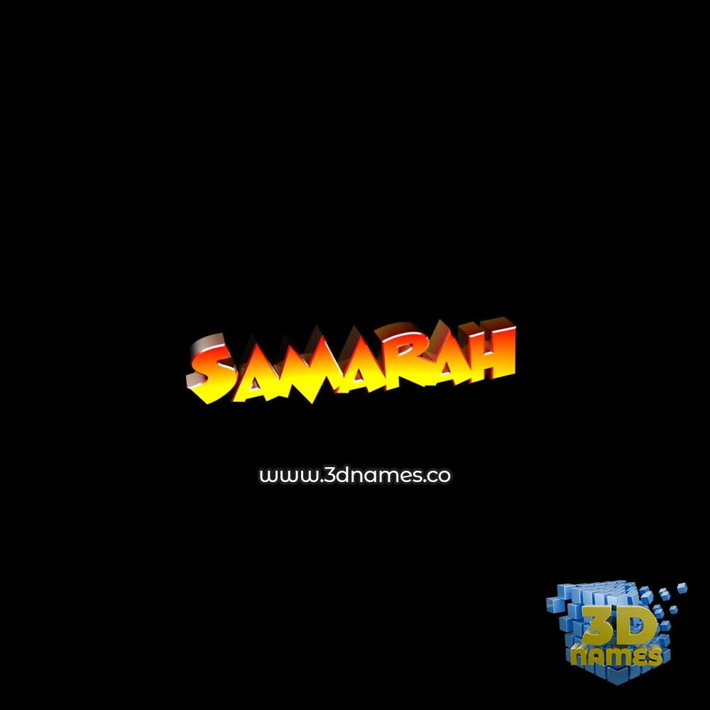 samarah in Black Background style - 3D name wallpaper