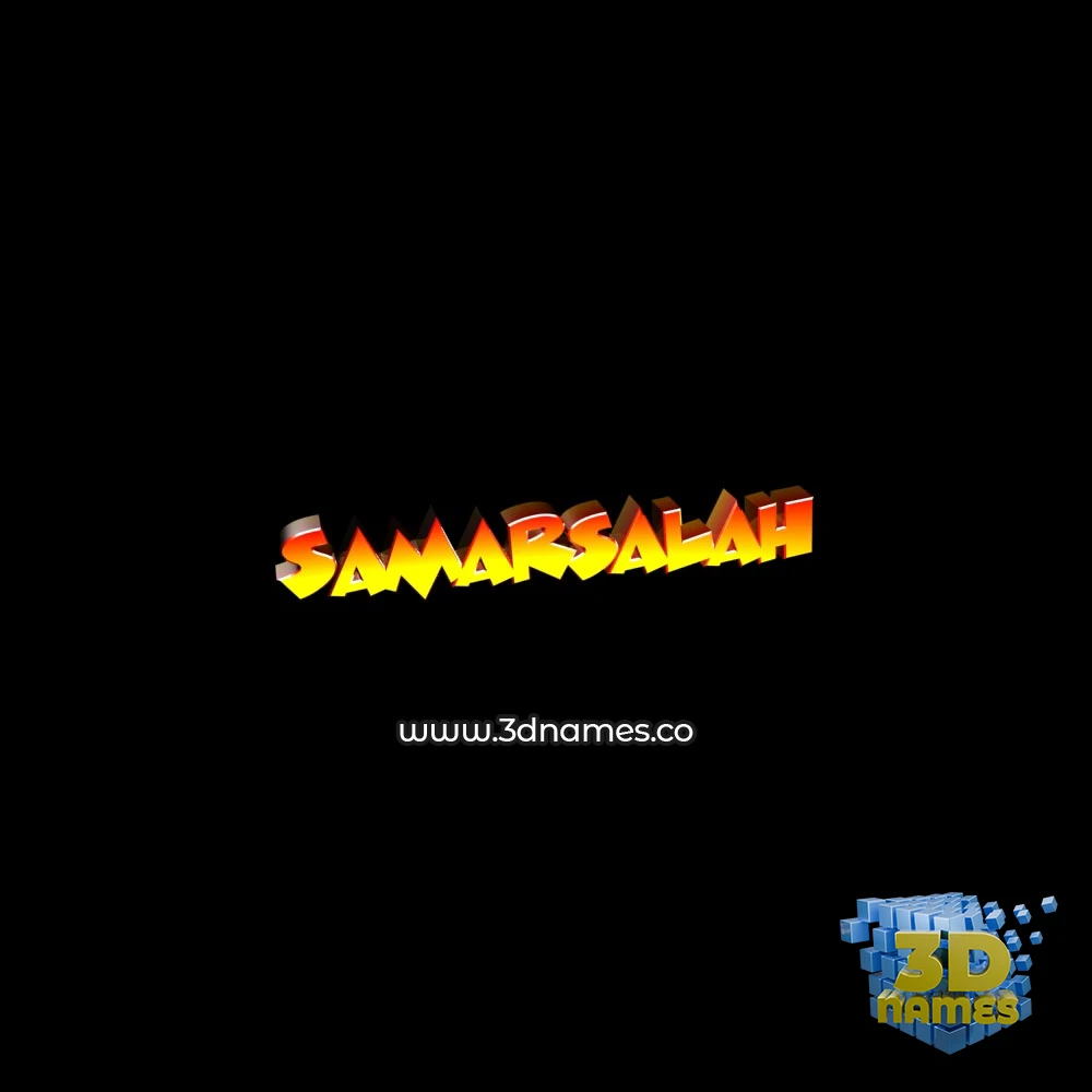 samarsalah in Black Background style - 3D name wallpaper