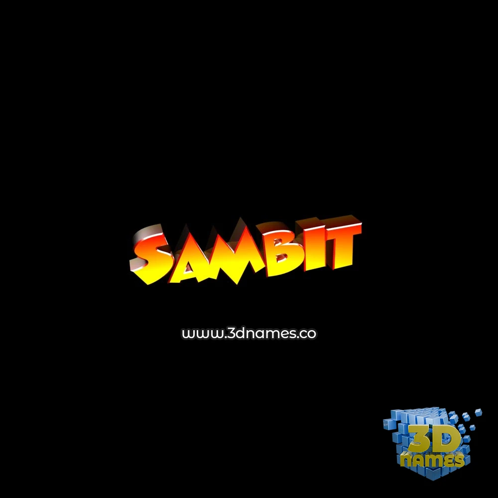 sambit in Black Background style - 3D name wallpaper