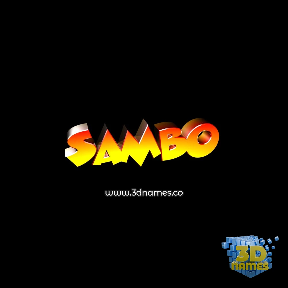 sambo in Black Background style - 3D name wallpaper