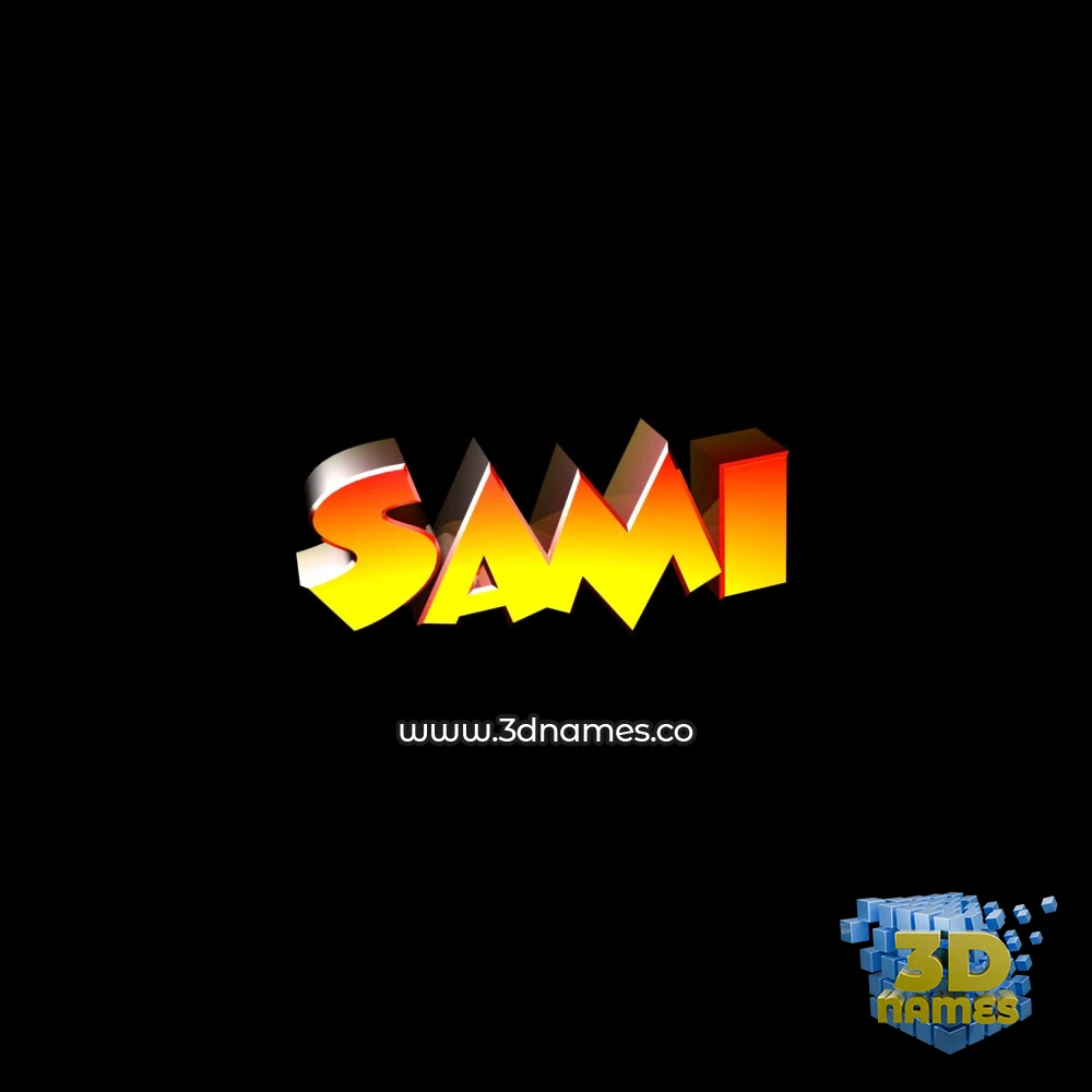 sami in Black Background style - 3D name wallpaper