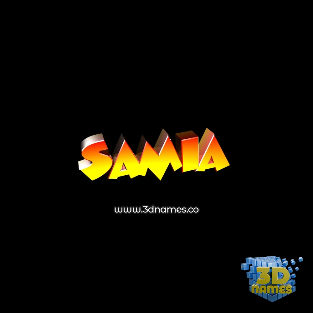 samia in Black Background style - 3D name wallpaper