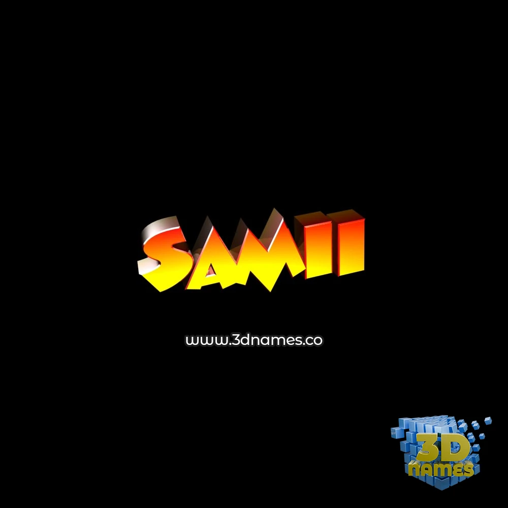 samii in Black Background style - 3D name wallpaper