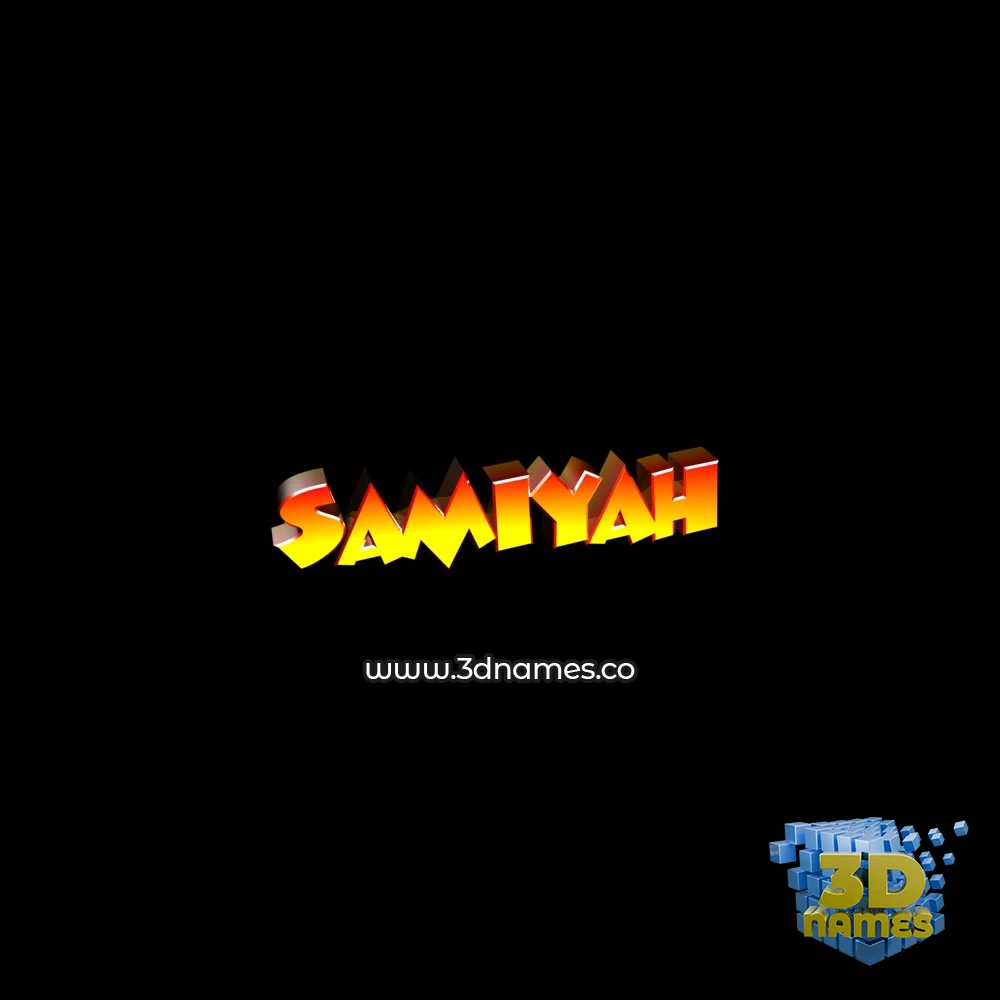 samiyah in Black Background style - 3D name wallpaper