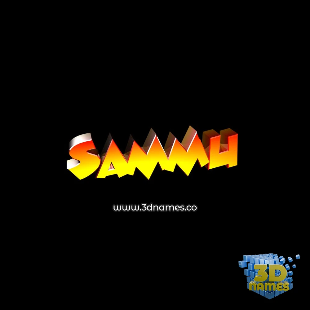 sammu in Black Background style - 3D name wallpaper