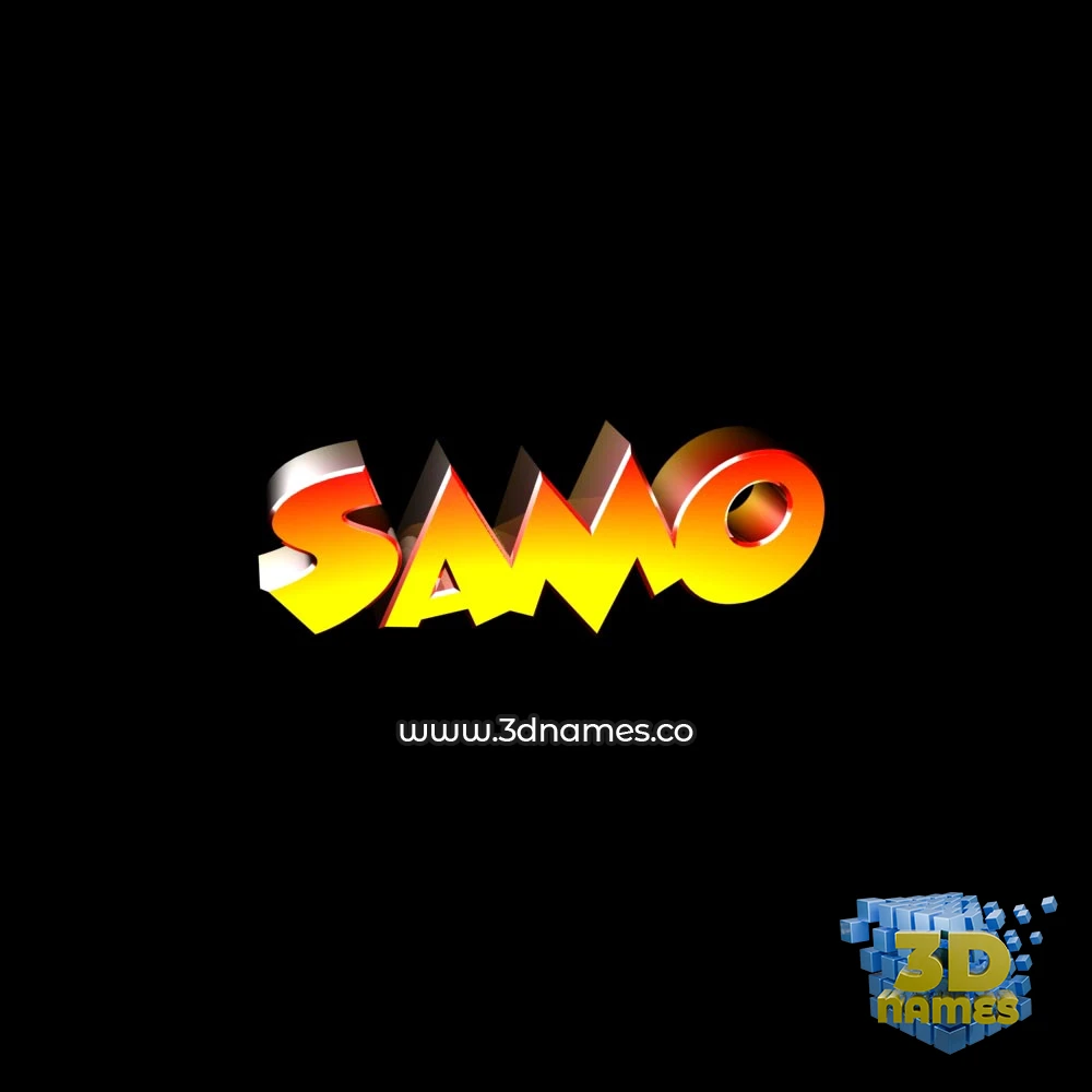samo in Black Background style - 3D name wallpaper