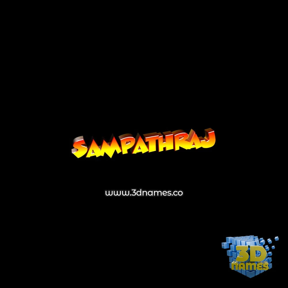 sampathraj in Black Background style - 3D name wallpaper