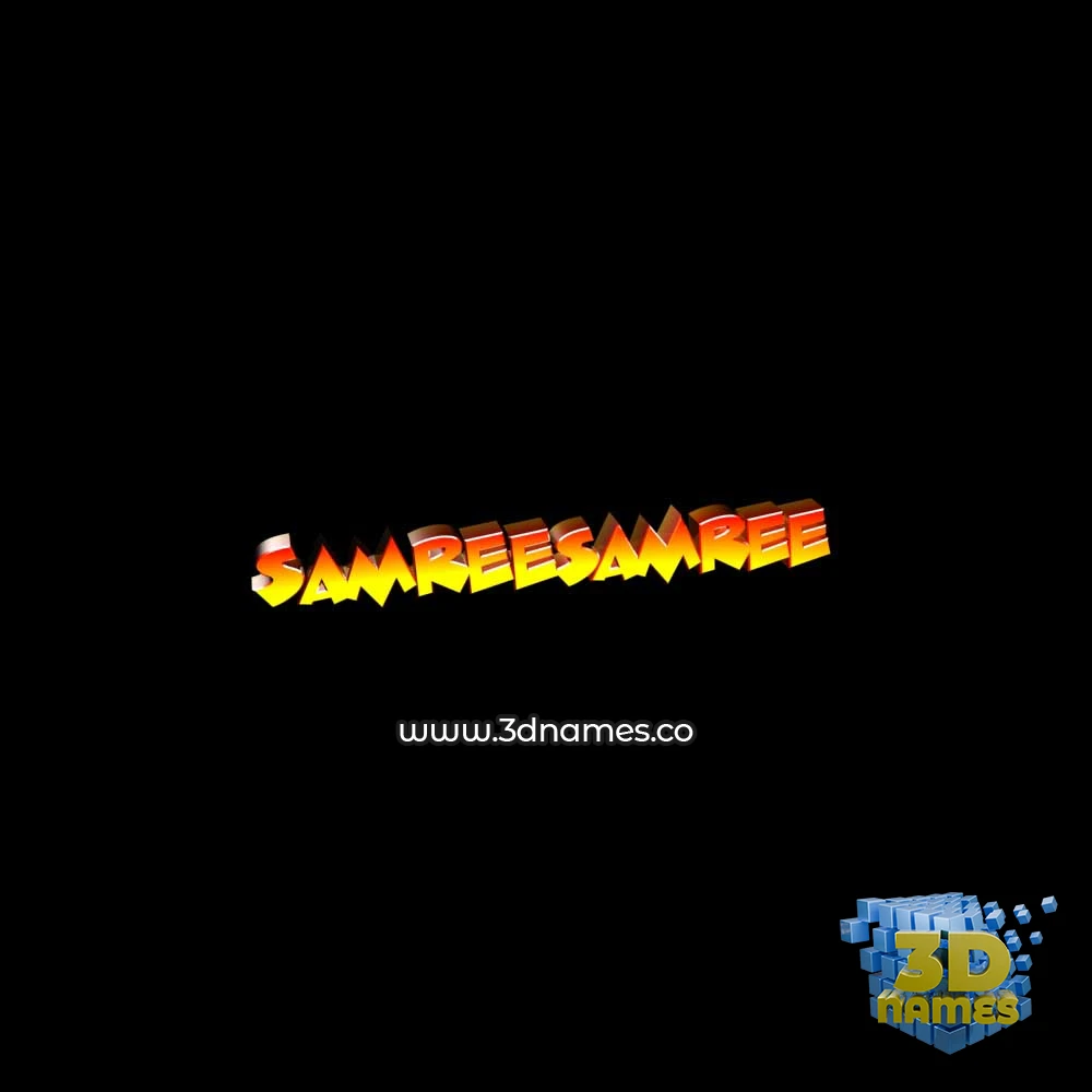 samreesamree in Black Background style - 3D name wallpaper