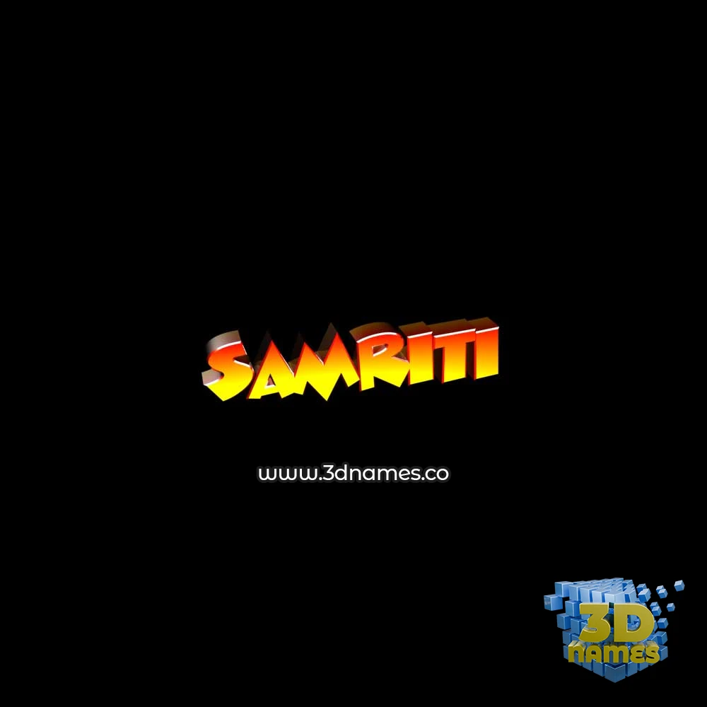 samriti in Black Background style - 3D name wallpaper