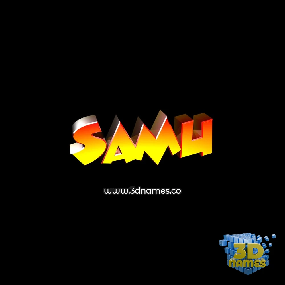 samu in Black Background style - 3D name wallpaper