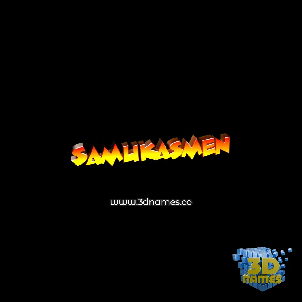 samukasmen in Black Background style - 3D name wallpaper