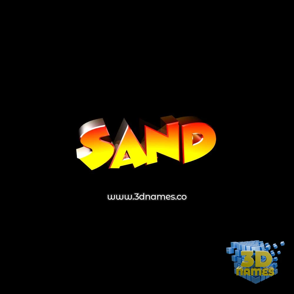 sand in Black Background style - 3D name wallpaper