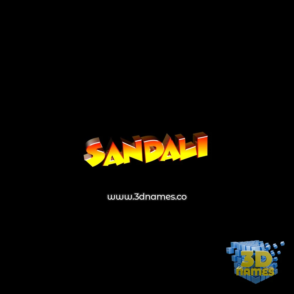 sandali in Black Background style - 3D name wallpaper