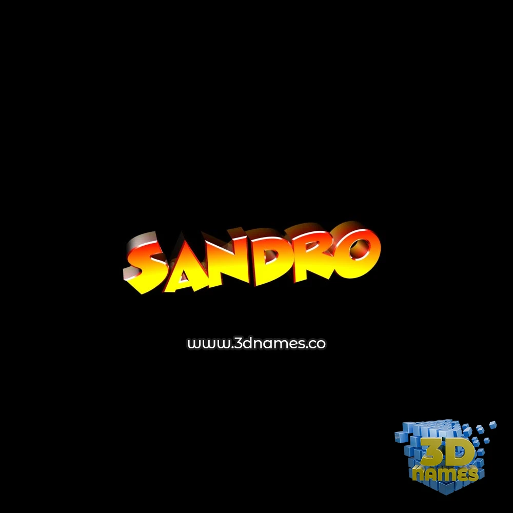sandro in Black Background style - 3D name wallpaper