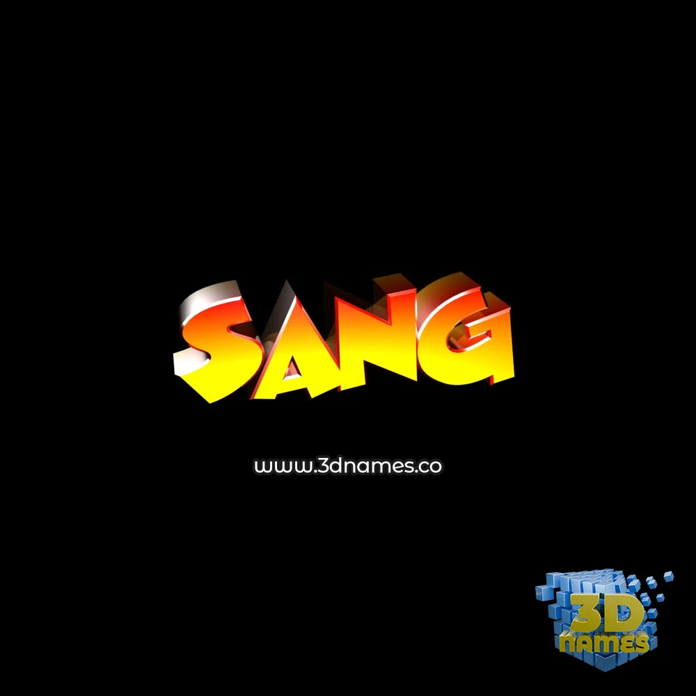 sang in Black Background style - 3D name wallpaper