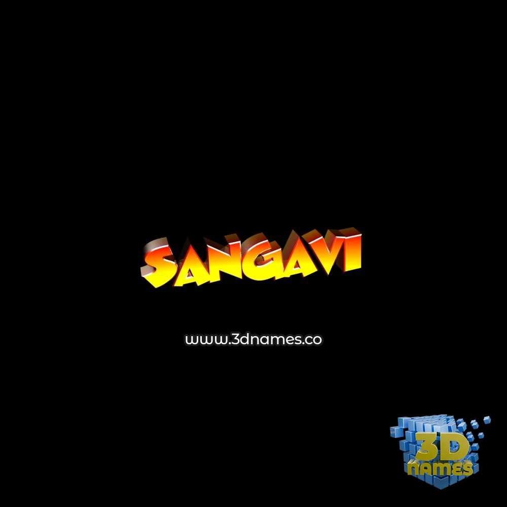 sangavi in Black Background style - 3D name wallpaper