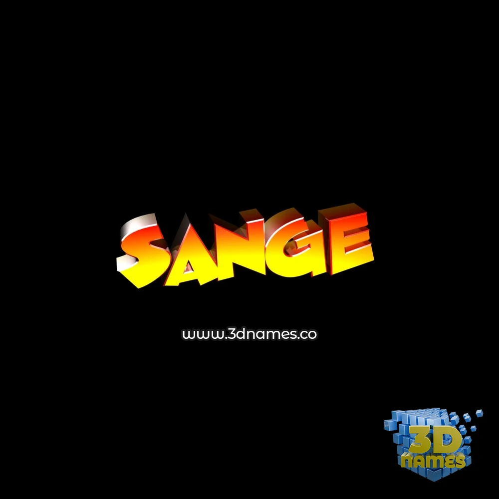 sange in Black Background style - 3D name wallpaper