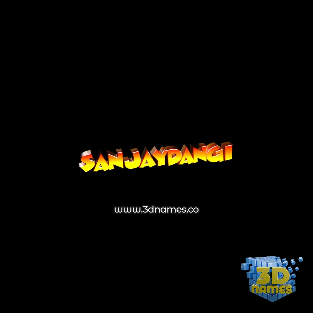 sanjaydangi in Black Background style - 3D name wallpaper