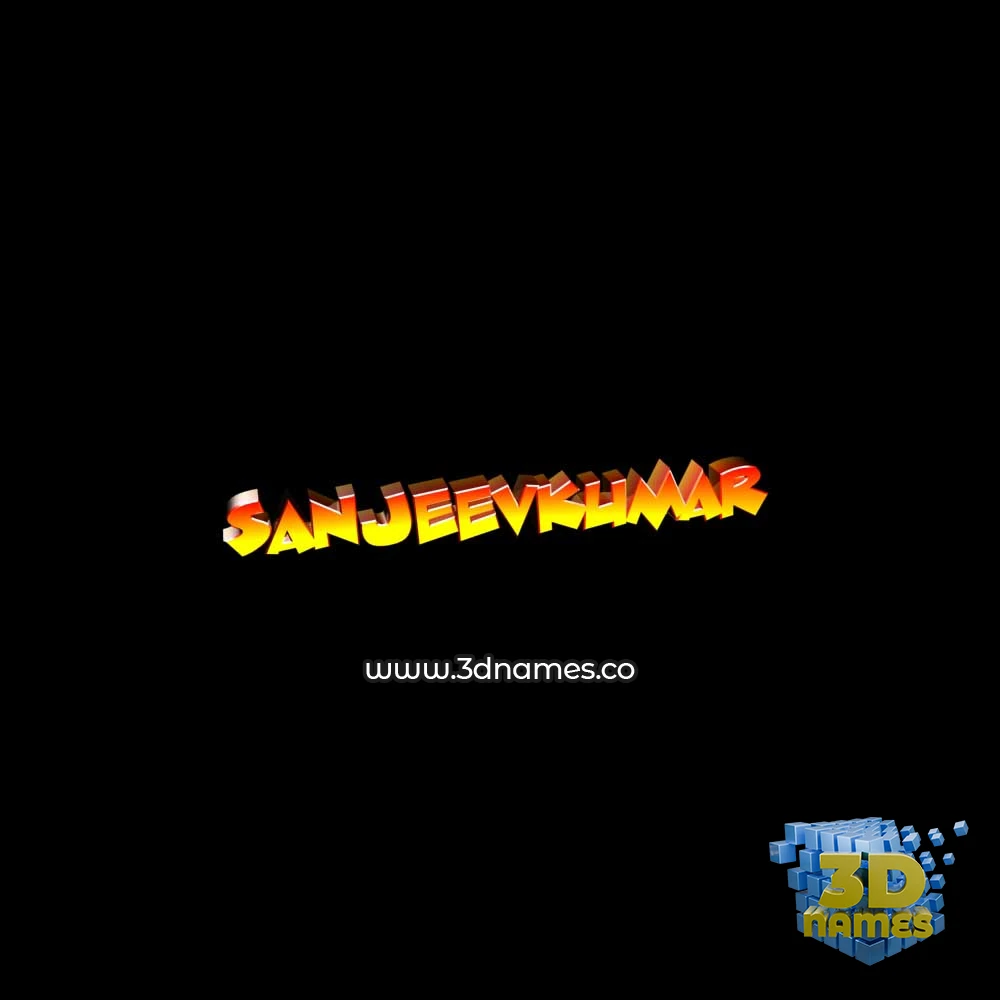 sanjeevkumar in Black Background style - 3D name wallpaper