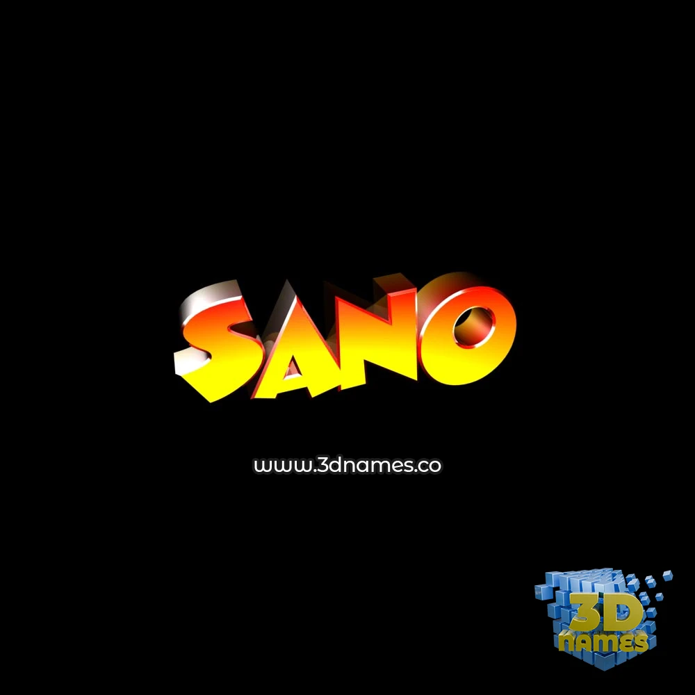 sano in Black Background style - 3D name wallpaper