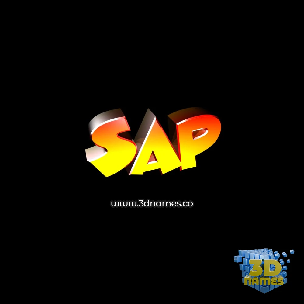sap in Black Background style - 3D name wallpaper