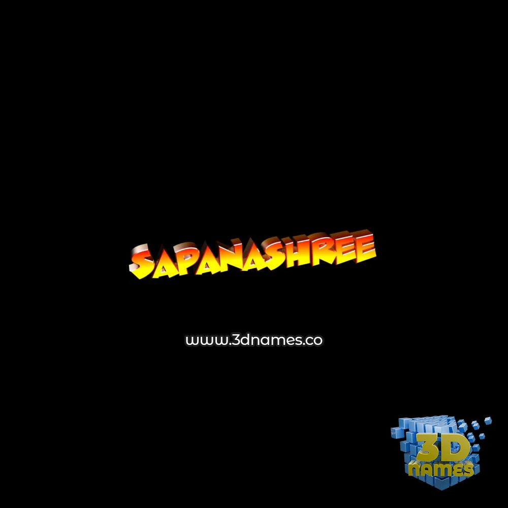 sapanashree in Black Background style - 3D name wallpaper