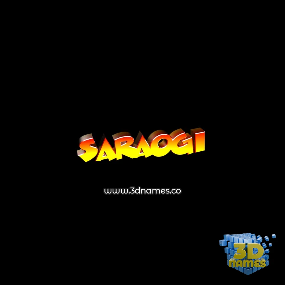 saraogi in Black Background style - 3D name wallpaper
