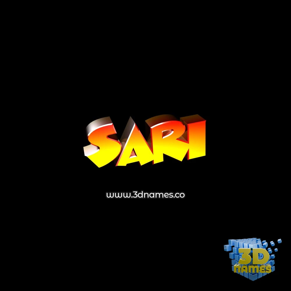 sari in Black Background style - 3D name wallpaper