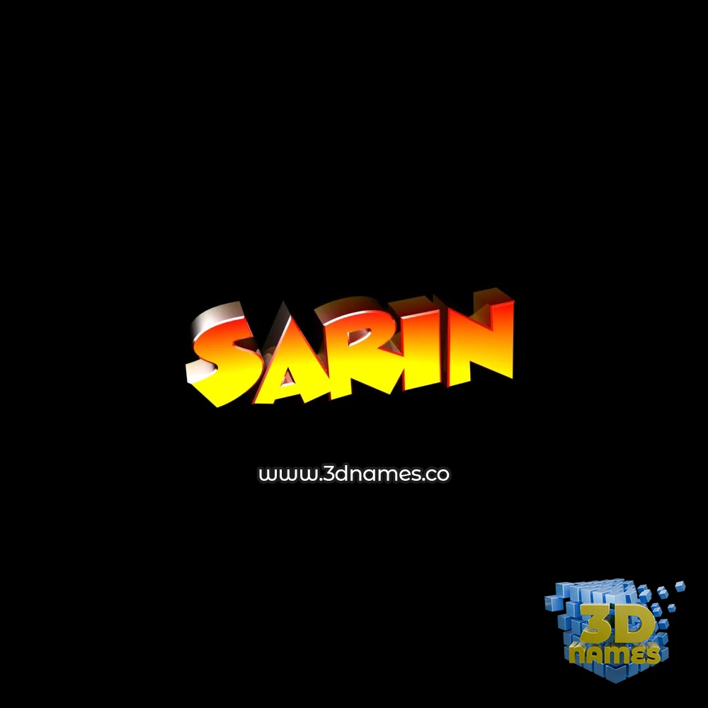 sarin in Black Background style - 3D name wallpaper