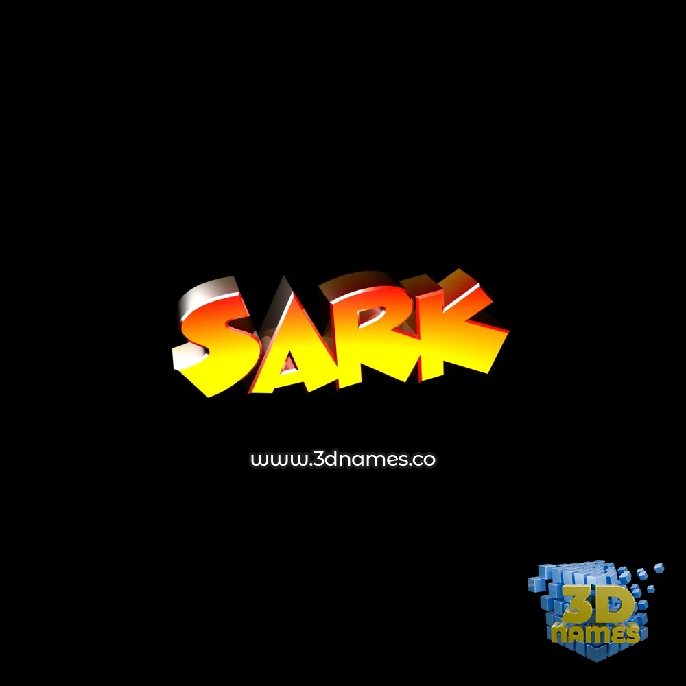 sark in Black Background style - 3D name wallpaper