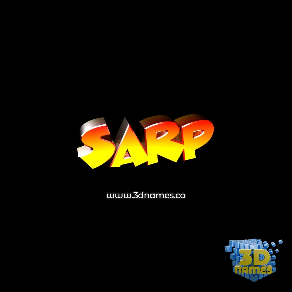sarp in Black Background style - 3D name wallpaper