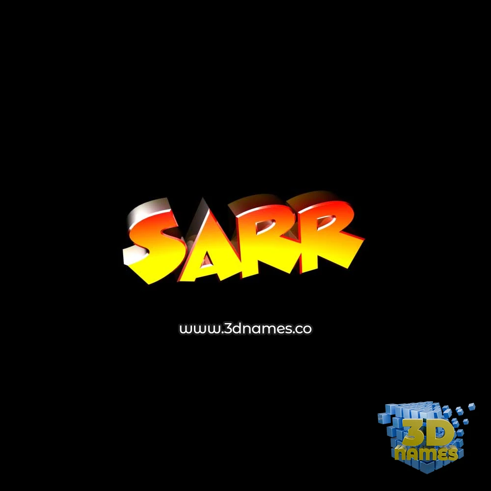 sarr in Black Background style - 3D name wallpaper