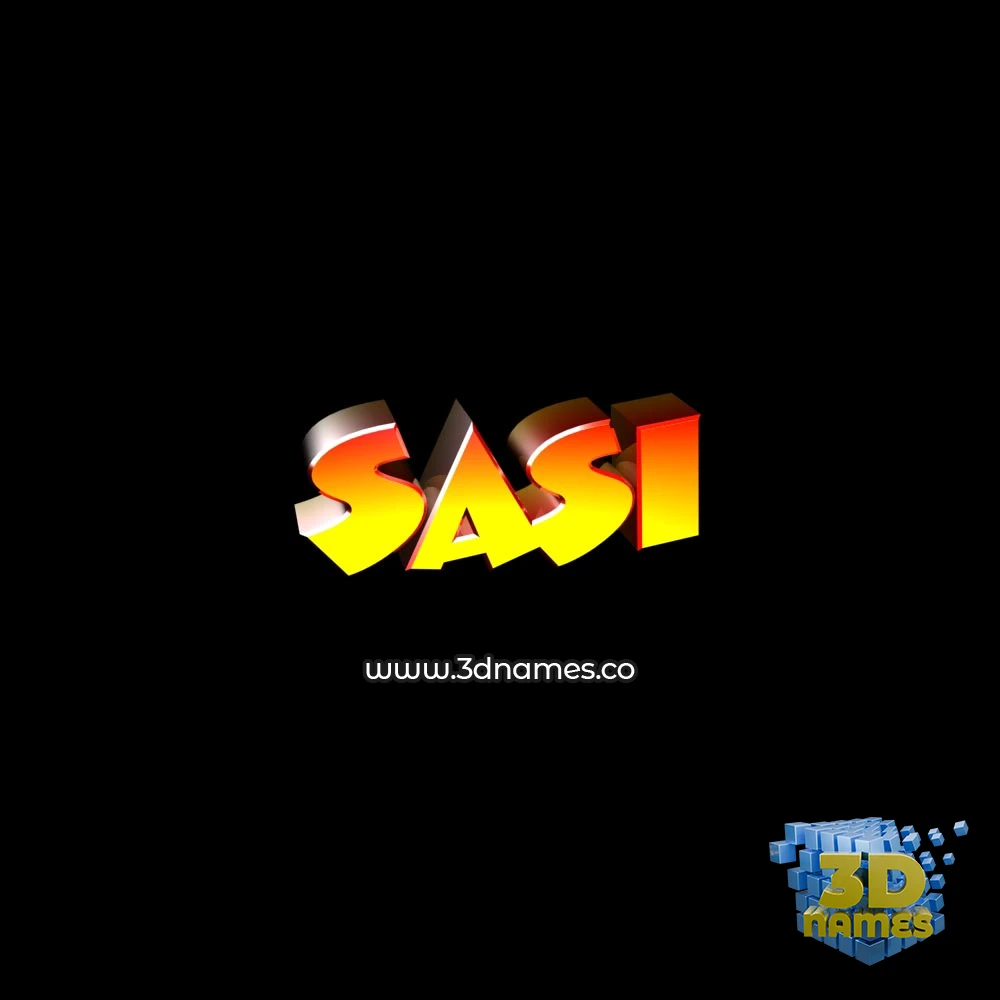 sasi in Black Background style - 3D name wallpaper