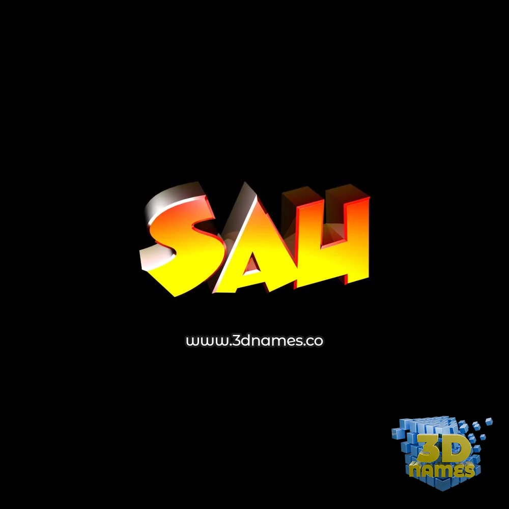 sau in Black Background style - 3D name wallpaper
